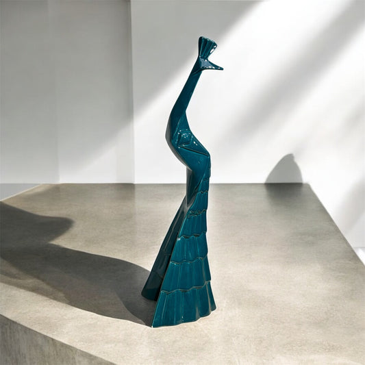 Modern Ceramic Peacock Figurine