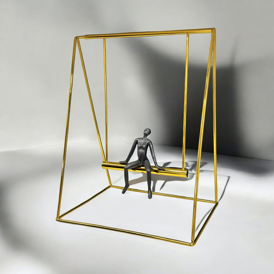 Modern Minimalist Swing Sculpture – Artful Decor for Contemporary Spaces