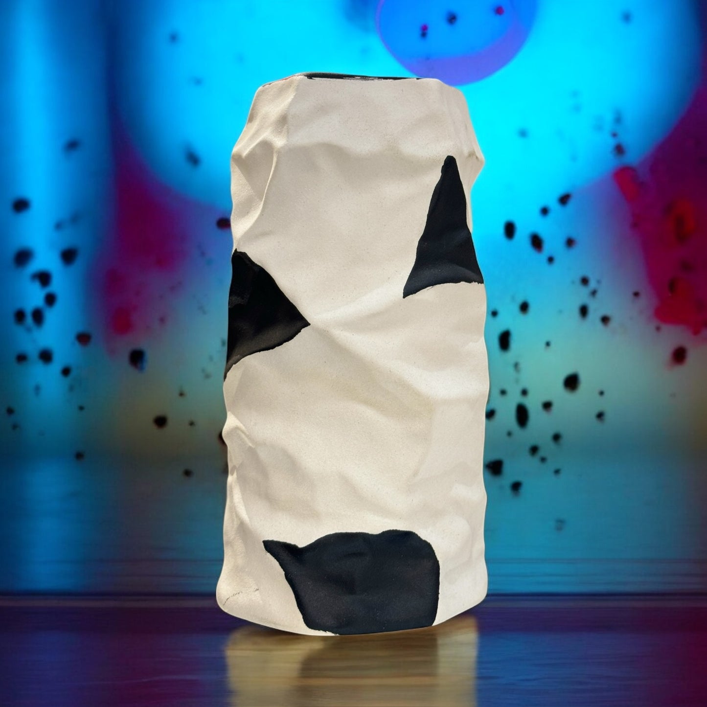 Modern Abstract Textured Ceramic Vase – Unique Design