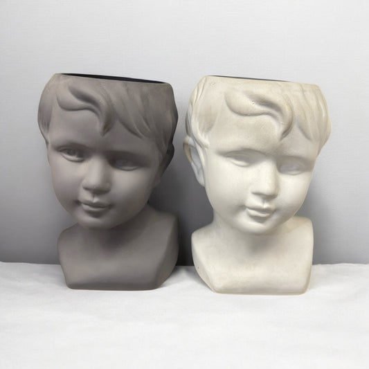 Vintage-Style Child Bust Plant Pots – Perfect for Home and Garden Decor